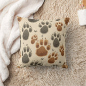 動物の足跡の枕 クッション (ブランケット)