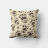 動物の足跡の枕 クッション (裏面)