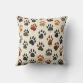 動物の足跡の枕 クッション (裏面)