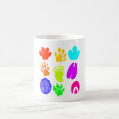 動物の足跡アート コーヒーマグカップ (中央)