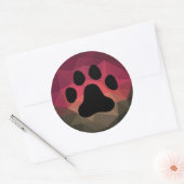 動物の足跡、猫/犬の手 ラウンドシール (封筒)