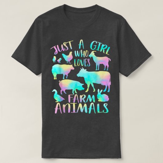 動物の農場を愛する女の子 – 牛の豚 – ゴア Tシャツ (デザイン正面)