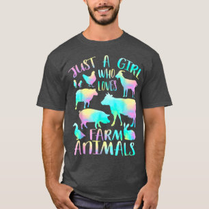 動物の農場を愛する女の子 – 牛の豚 – ゴア Tシャツ