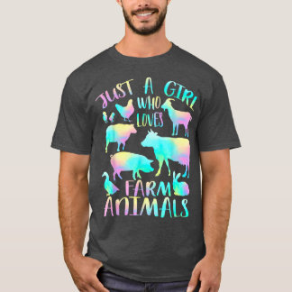 動物の農場を愛する女の子 – 牛の豚 – ゴア Tシャツ