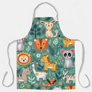 動物の農場パターン画像エプロン エプロン