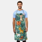 動物の農場パターン画像エプロン エプロン (着用した状態)