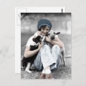 動物の郵便はがきとのヴィンテージの美しい ポストカード (正面/裏面)