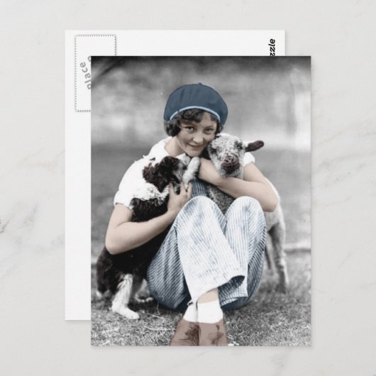 動物の郵便はがきとのヴィンテージの美しい ポストカード (正面/裏面)