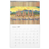 動物の野生動物のカレンユーモアのあるダウサギ任意の年 カレンダー (1月 2027)