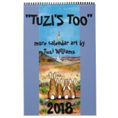 動物の野生動物のカレンユーモアのあるダウサギ任意の年 カレンダー (カバー)