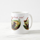 動物の野生動物リスの愛 フロストグラスマグカップ (正面右)