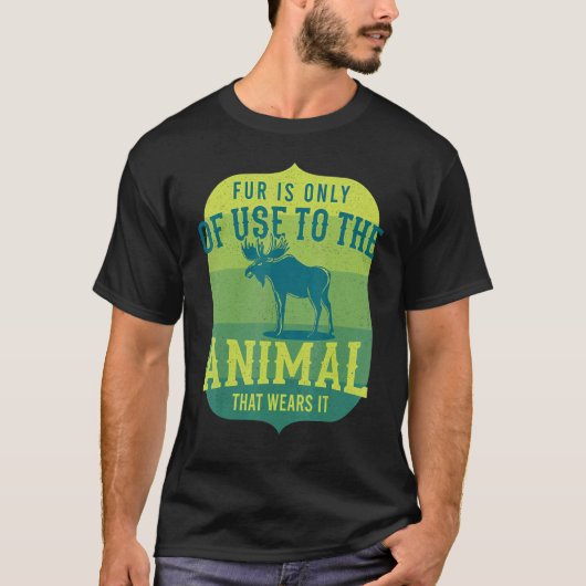 動物の野生動物保護毛 Tシャツ (正面)