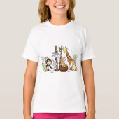 動物の隠れんぼTシャツ - 遊び心あふれる野生動物 Tシャツ (正面)