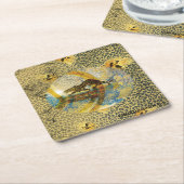 動物の霊が鳴り響く スクエアペーパーコースター (アングル)