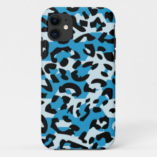 動物の青いヒョウパターンiPhone5箱 iPhone 11 ケース