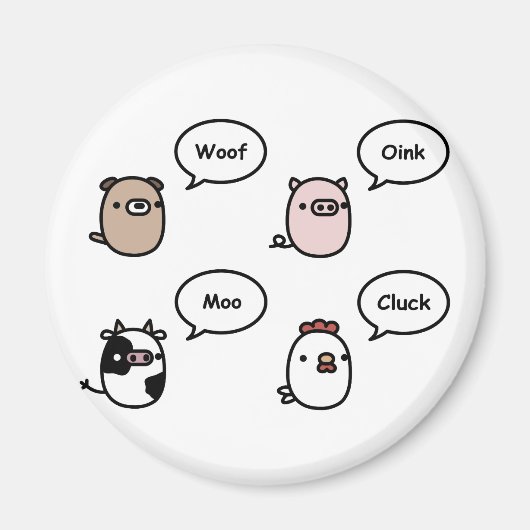 動物の音 マグネット (正面)