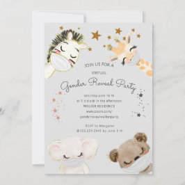 動物の顔マスク仮想ジェンダー明かすパーティー