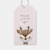 動物の顔マスク赤ちゃんシャワーモノグラムギフトラベル ギフトタグ (裏面)