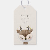 動物の顔マスク赤ちゃんシャワーモノグラム ギフトタグ (裏面)