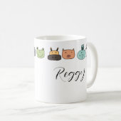 動物の顔 マグカップのカスタマイズ コーヒーマグカップ (正面右)