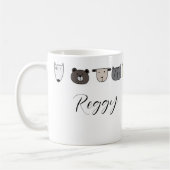 動物の顔 マグカップのカスタマイズ コーヒーマグカップ (左)