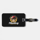 動物の類人猿チンパンジー・ゴリラ図解イラストレーション ラゲッジタグ (裏面横)