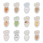 動物の風船 シール (正面)