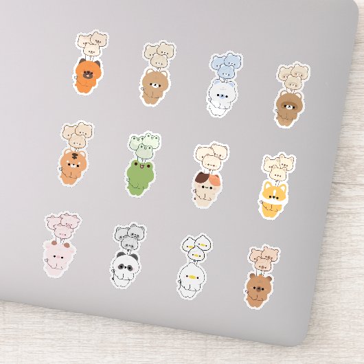 動物の風船 シール (詳細)