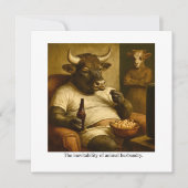 動物の飼育の必然性。 招待状 (正面)