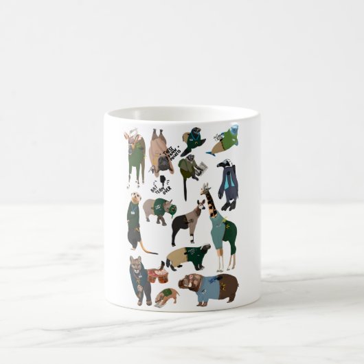 動物の飼育員としてのA コーヒーマグカップ (中央)