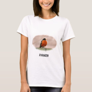 動物の鳥のアメリカ人ロビン Tシャツ