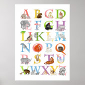 動物のABC保育園＆子供部屋のポスター ポスター (正面)