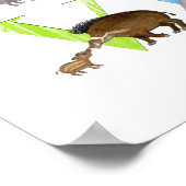 動物のABC保育園＆子供部屋のポスター（青） ポスター (角)