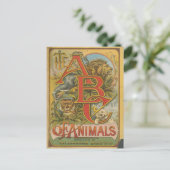 動物のABC -ヴィンテージクールブックカバーMagn ポストカード (スタンド正面)
