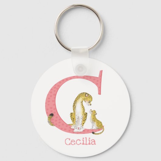 動物のABC Cはチーターキーリング用 キーホルダー (正面)