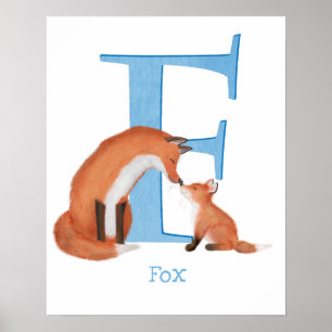動物のABC Fはフォックスのプリント ポスター