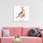 動物のABC Jはジャッカルなキャンバス印刷用である キャンバスプリント (インサイチュ (リビング))