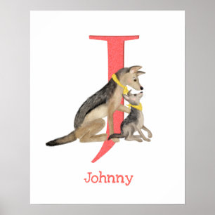 動物のABC Jはジャッカルプリント ポスター