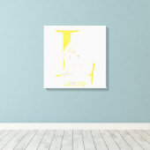 動物のABC Lはラマのキャンバス印刷用である キャンバスプリント (インサイチュ (ウッドフロア))