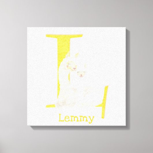 動物のABC Lはラマのキャンバス印刷用である キャンバスプリント (正面)