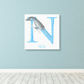 動物のABC Nはナルワールキャンバス印刷用である キャンバスプリント (インサイチュ (ウッドフロア))