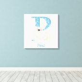 動物のABC Pは極地のクマのキャンバス印刷用である キャンバスプリント (インサイチュ (ウッドフロア))