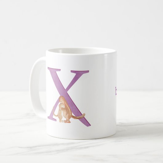 動物のABC Xはサーカス用マグカップ コーヒーマグカップ (正面左)