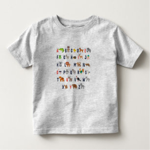 動物のABCs -アルファベット トドラーTシャツ