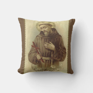 動物のAssisiの守護聖人のSt Francis クッション