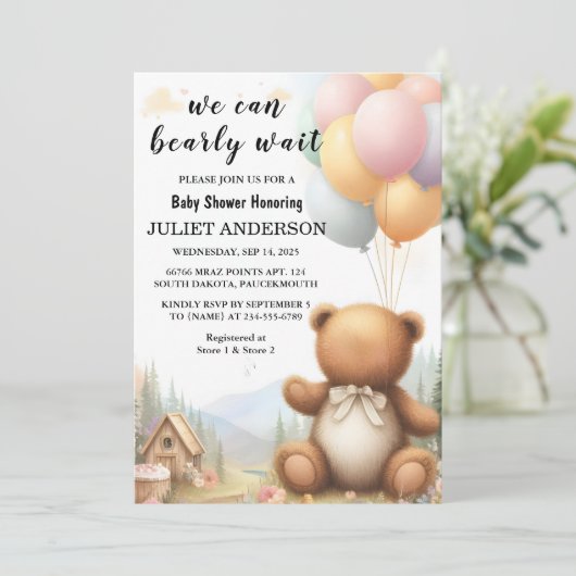 動物のCub Bohoとして、我々は赤ちゃんシャワーを待つことができる 招待状 (スタンド正面)