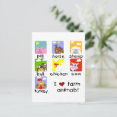 動物のTシャツとギフト ポストカード (スタンド正面)