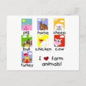 動物のTシャツとギフト ポストカード (正面)