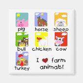 動物のTシャツとギフト マグネット (正面)