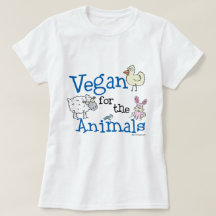 動物のTシャツのビーガン